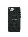 Guess Guess PU Leather 4G Colored Ring MagSafe Stražnji Poklopac za iPhone 16e Black