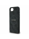 Guess Guess PU Leather 4G Colored Ring MagSafe Stražnji Poklopac za iPhone 16e Black