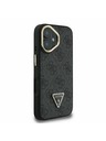 Guess Guess PU 4G Strass Triangle Logo Stand Camera Frame MagSafe Stražnji Poklopac za iPhone 16 Black