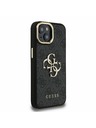 Guess Guess PU 4G Metal Logo Stand Camera Frame Stražnji Poklopac za iPhone 13 Black