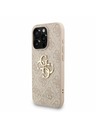 Guess Guess PU 4G Metalni Logo Remen Stražnji poklopac za iPhone 15 Pro Max Rozi