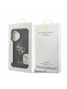 Guess Guess PU 4G Metalni Logo Stand Ovitak za kameru Stražnji poklopac za iPhone 16 Crni