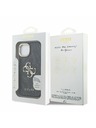 Guess Guess PU 4G Metalni Logo Stand Ovitak za kameru Stražnji poklopac za iPhone 15 Crni