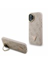 Guess Guess PU 4G Strass Triangle Logo Stand Ovitak za kameru s magnetskim poklopcem za iPhone 16 Rozi