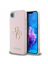 Guess Guess PU grani 4G metalni Logo stražnji poklopac za iPhone 16e Pink
