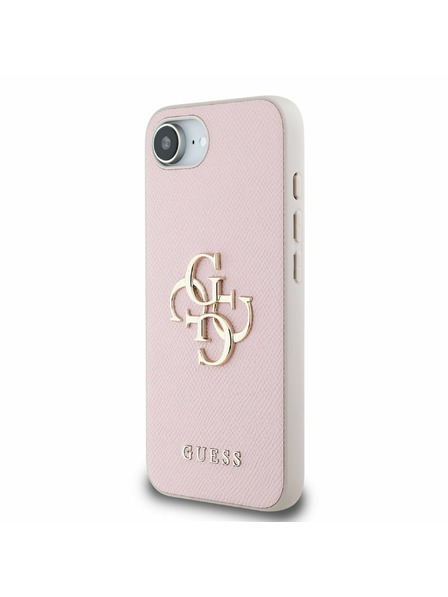 Guess Guess PU grani 4G metalni Logo stražnji poklopac za iPhone 16e Pink