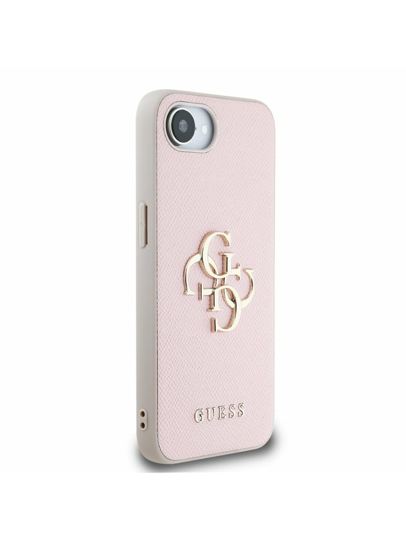 Guess Guess PU grani 4G metalni Logo stražnji poklopac za iPhone 16e Pink