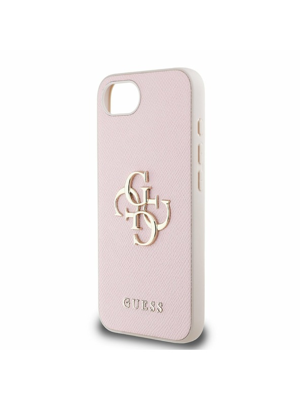 Guess Guess PU grani 4G metalni Logo stražnji poklopac za iPhone 16e Pink
