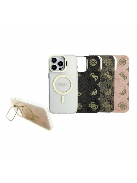 Guess Guess PC/TPU elektroplatirani stajativ za kameru MagSafe stražnji poklopac sa zamjenjivom pozadinom za iPhone 16 Pro Max
