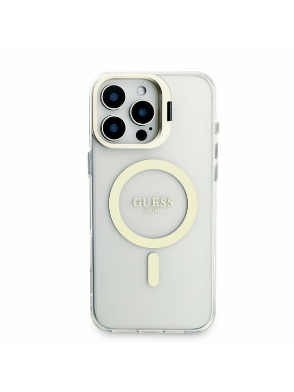 Guess Guess PC/TPU elektroplatirani stajativ za kameru MagSafe stražnji poklopac sa zamjenjivom pozadinom za iPhone 16 Pro Max