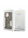 Guess Guess PU 4G Strass trokutasti Logo stajativ za kameru MagSafe stražnji poklopac za iPhone 14 Brown
