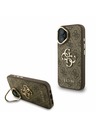 Guess Guess PU 4G metalni Logo stajativ za kameru stražnji poklopac za iPhone 16 Brown