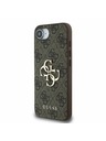 Guess Guess PU 4G metalni Logo stražnji poklopac za iPhone 16e Brown