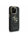 Guess Guess PU 4G metalni Logo stajativ za kameru stražnji poklopac za iPhone 15 Pro Max Black