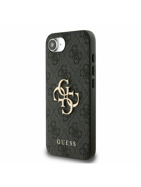 Guess Guess PU 4G metalni Logo stražnji poklopac za iPhone 16e Grey