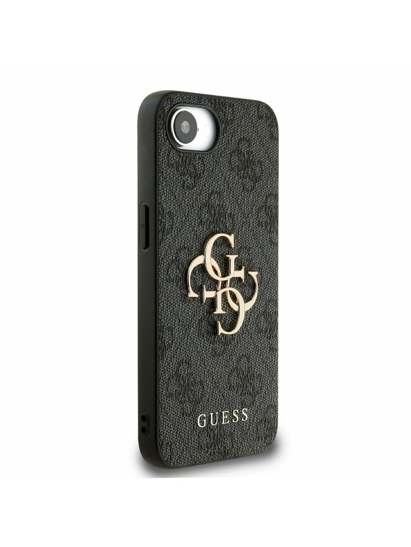 Guess Guess PU 4G metalni Logo stražnji poklopac za iPhone 16e Grey