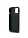 Guess Guess PU Zrnasti 4G Logo Stalak Okvir Kamere Stražnji Poklopac za iPhone 15 Black
