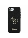 Guess Guess PU Fixed Glitter 4G Metal Logo Stražnji Poklopac za iPhone 16e Black