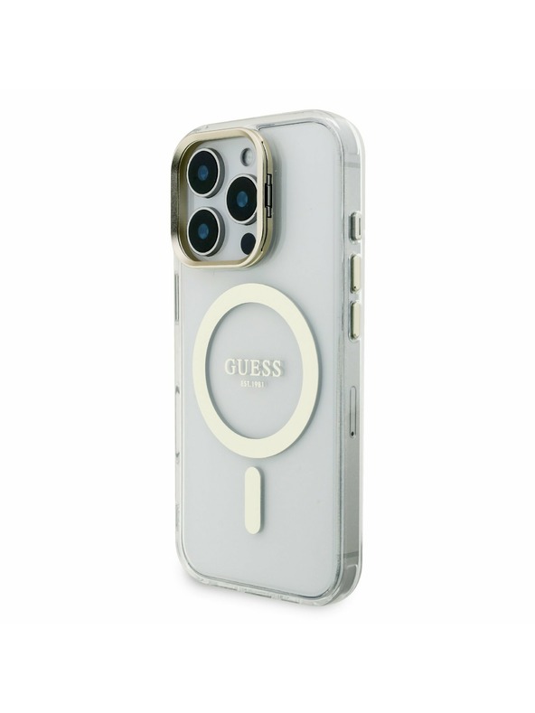 Guess Guess PC/TPU Elektroplatirani Stalak Okvir Kamere MagSafe Stražnji Poklopac s Izmjenjivom Pozadinom za iPhone 16 Pro