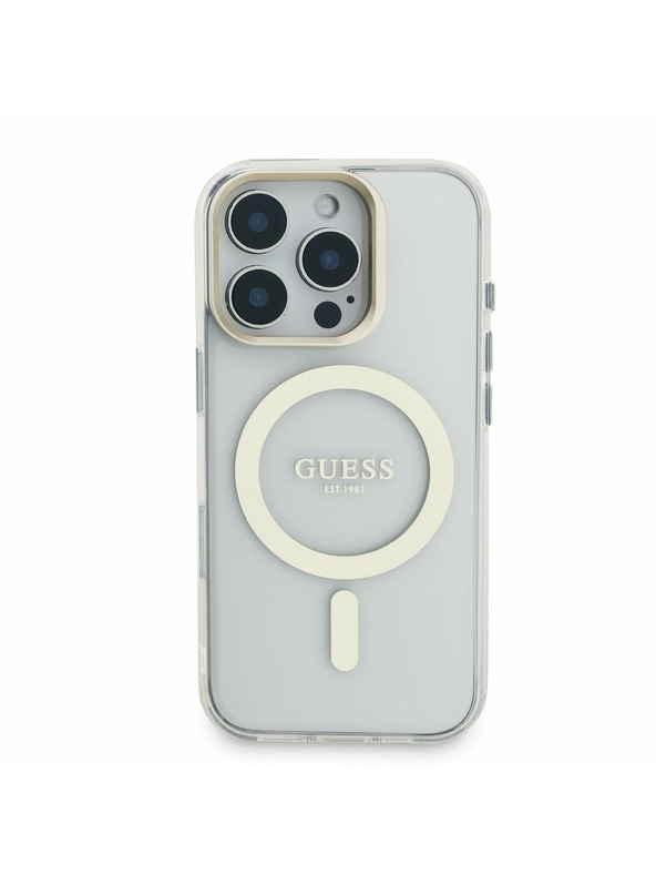 Guess Guess PC/TPU Elektroplatirani Stalak Okvir Kamere MagSafe Stražnji Poklopac s Izmjenjivom Pozadinom za iPhone 16 Pro