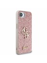 Guess Guess PU Fixed Glitter 4G Metal Logo Stražnji Poklopac za iPhone 16e Pink