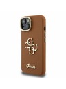 Guess Guess PU Grained 4G Logo Stand Stražnji Poklopac za iPhone 13 Smeđa