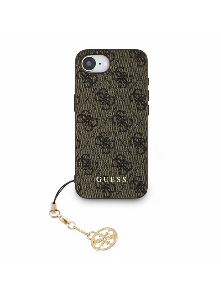 Guess Guess 4G Privjesak Stražnji Poklopac za iPhone 16e Ton-na-Tonu Smeđa