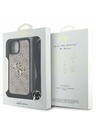 Guess Guess PU 4G Metalni Logo Crossbody Remen Stražnji Poklopac za iPhone 15 Roza