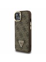 Guess Guess PU 4G Strass Trokutasti Logo Stand Stražnji Poklopac za Kameru MagSafe za iPhone 13 Smeđa