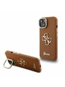 Guess Guess PU Grained 4G Logo Stand Stražnji Poklopac za iPhone 15 Smeđa