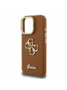 Guess Guess PU Grained 4G Logo Stand Stražnji Poklopac za iPhone 15 Pro Max Smeđa