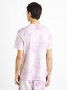 Celio Svijetloljubičasta muška batik majica Celio Dengame