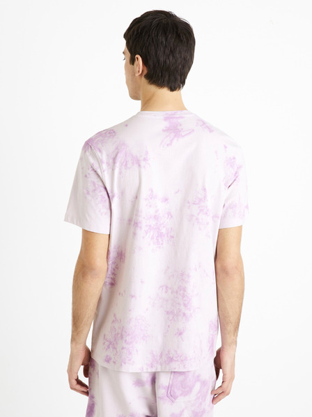 Celio Svijetloljubičasta muška batik majica Celio Dengame