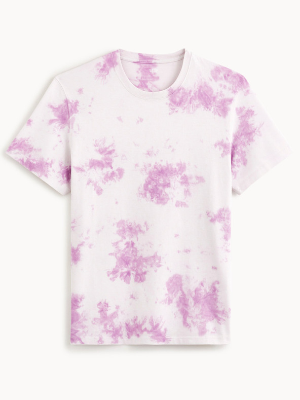 Celio Svijetloljubičasta muška batik majica Celio Dengame