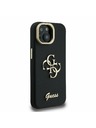 Guess Guess PU Grained 4G Logo Stand Camera Frame Stražnji Poklopac za iPhone 13 Crni