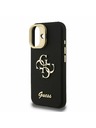 Guess Guess PU Grained 4G Logo Stand Camera Frame Stražnji Poklopac za iPhone 16 Crni