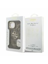Guess Guess PU 4G Metal Logo Stand Camera Frame Stražnji Poklopac za iPhone 13 Smeđi