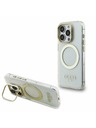 Guess Guess IML Gold Outline Stand Camera Frame MagSafe Stražnji Poklopac za iPhone 15 Pro Transparentan