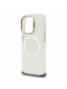 Guess Guess IML Gold Outline Stand Camera Frame MagSafe Stražnji Poklopac za iPhone 15 Pro Transparentan