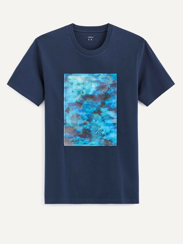 Celio Tamnoplava muška majica s Celio printom