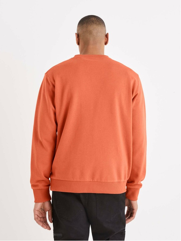 Celio Narančasti muški sweatshirt s natpisom Celio Beprice