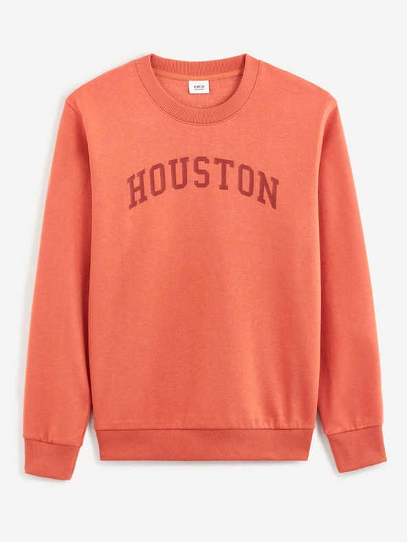 Celio Narančasti muški sweatshirt s natpisom Celio Beprice