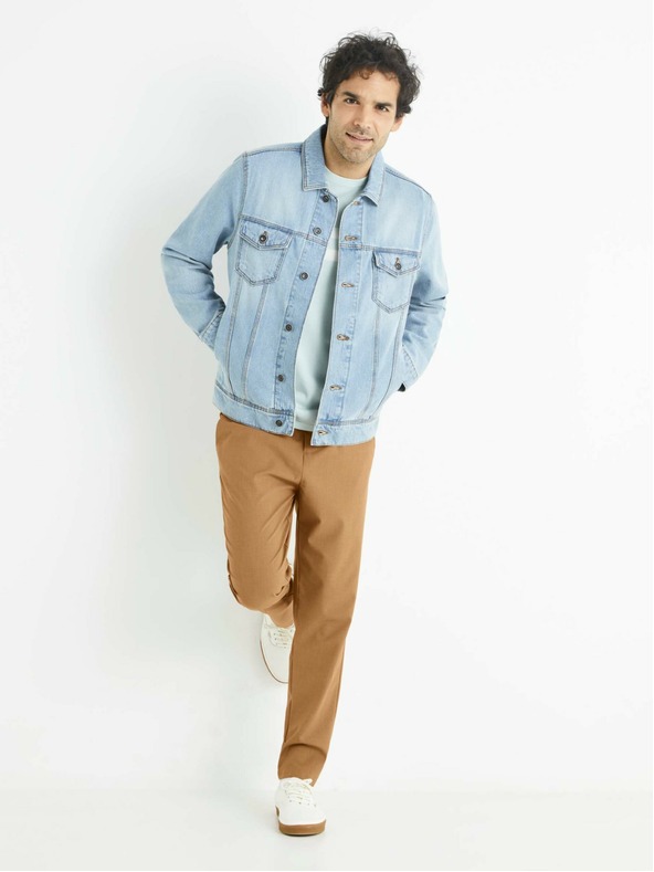 Celio Smeđe muške hlače Celio 24H Bocal