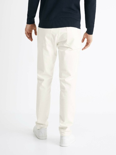 Celio Krem muške slim fit traperice Celio Coslim4