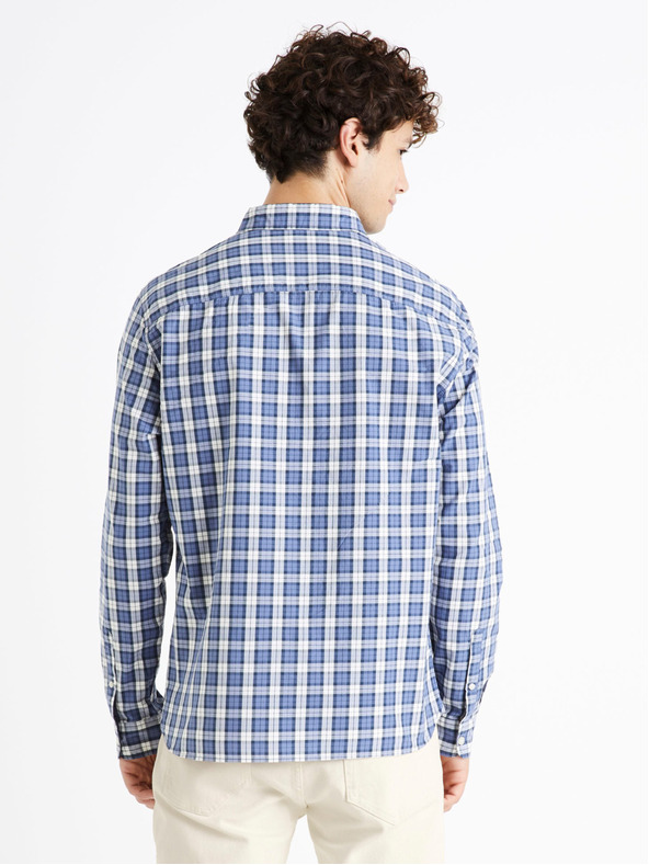 Celio Bijelo-plava karirana muška košulja Celio Dawayne