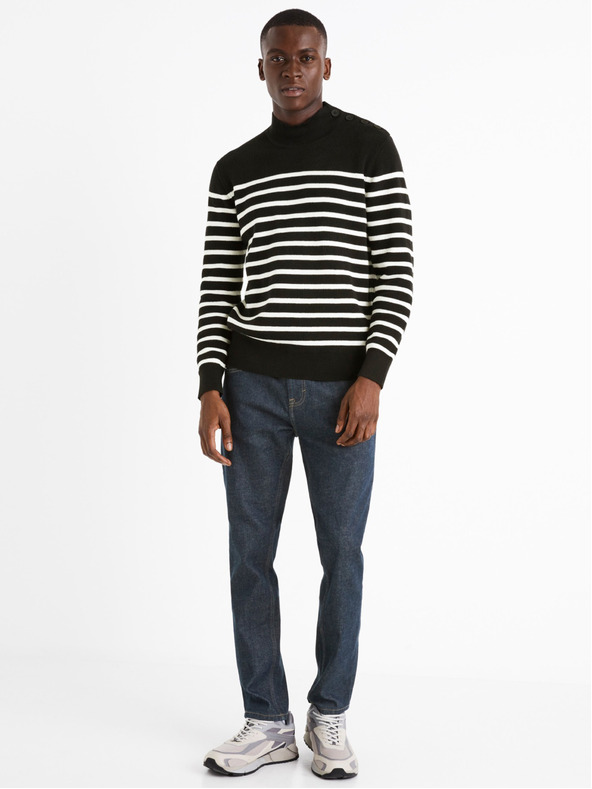 Celio Tamnoplave muške slim fit traperice Celio C25 Donew