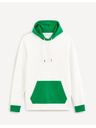 Celio Zeleno-bijeli muški sweatshirt Celio Demultico