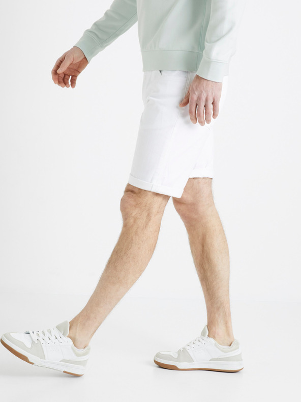 Celio Bijele Celio muške traper kratke hlače
