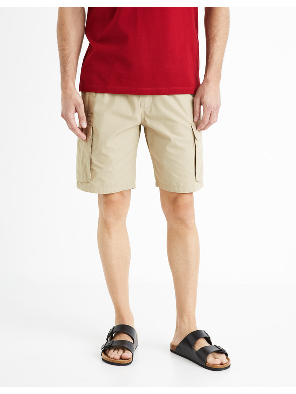 Celio Bež muške kratke hlače Celio Fostopbm