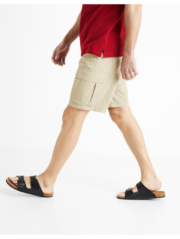 Celio Bež muške kratke hlače Celio Fostopbm